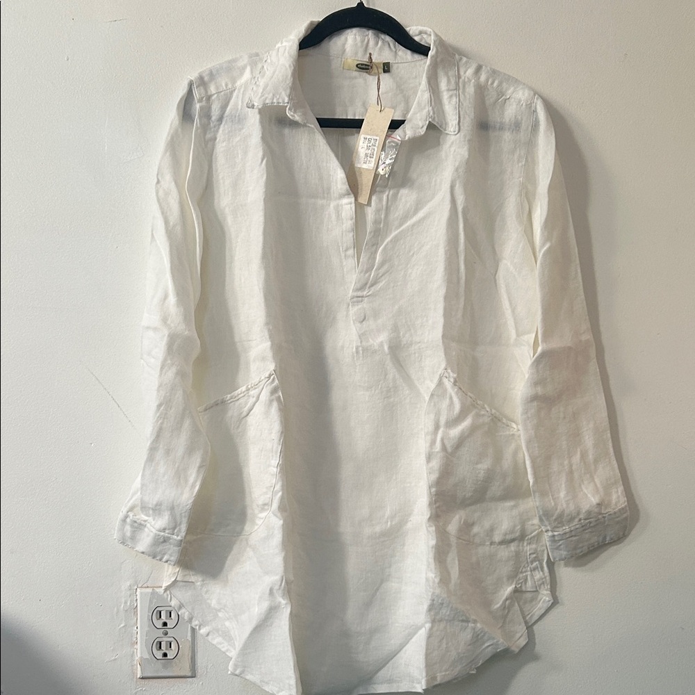 Woman White Linen Shirt